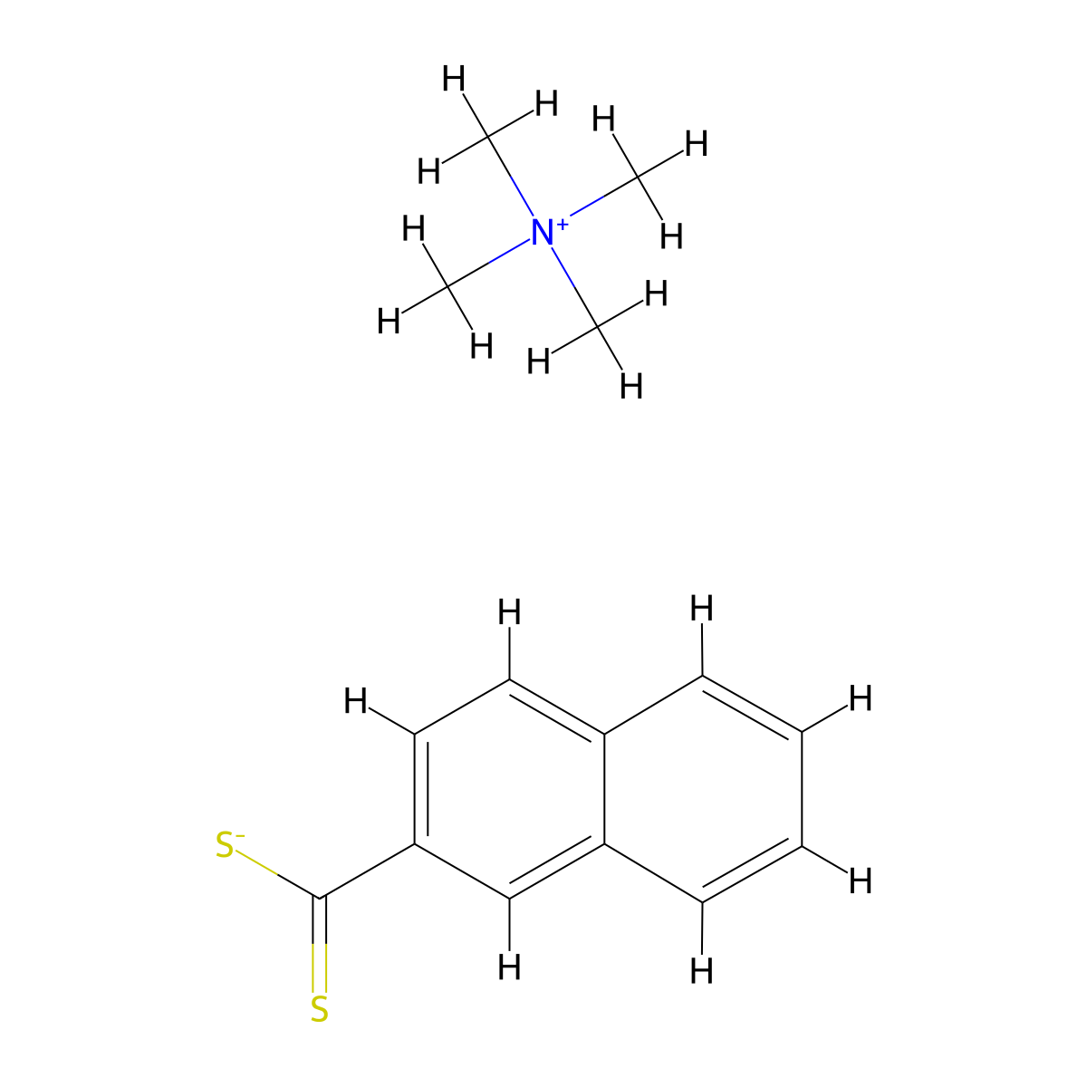 Ammonium, tetramethyl-, 2-dithionaphthoate molecular structure, CAS 70556-18-2