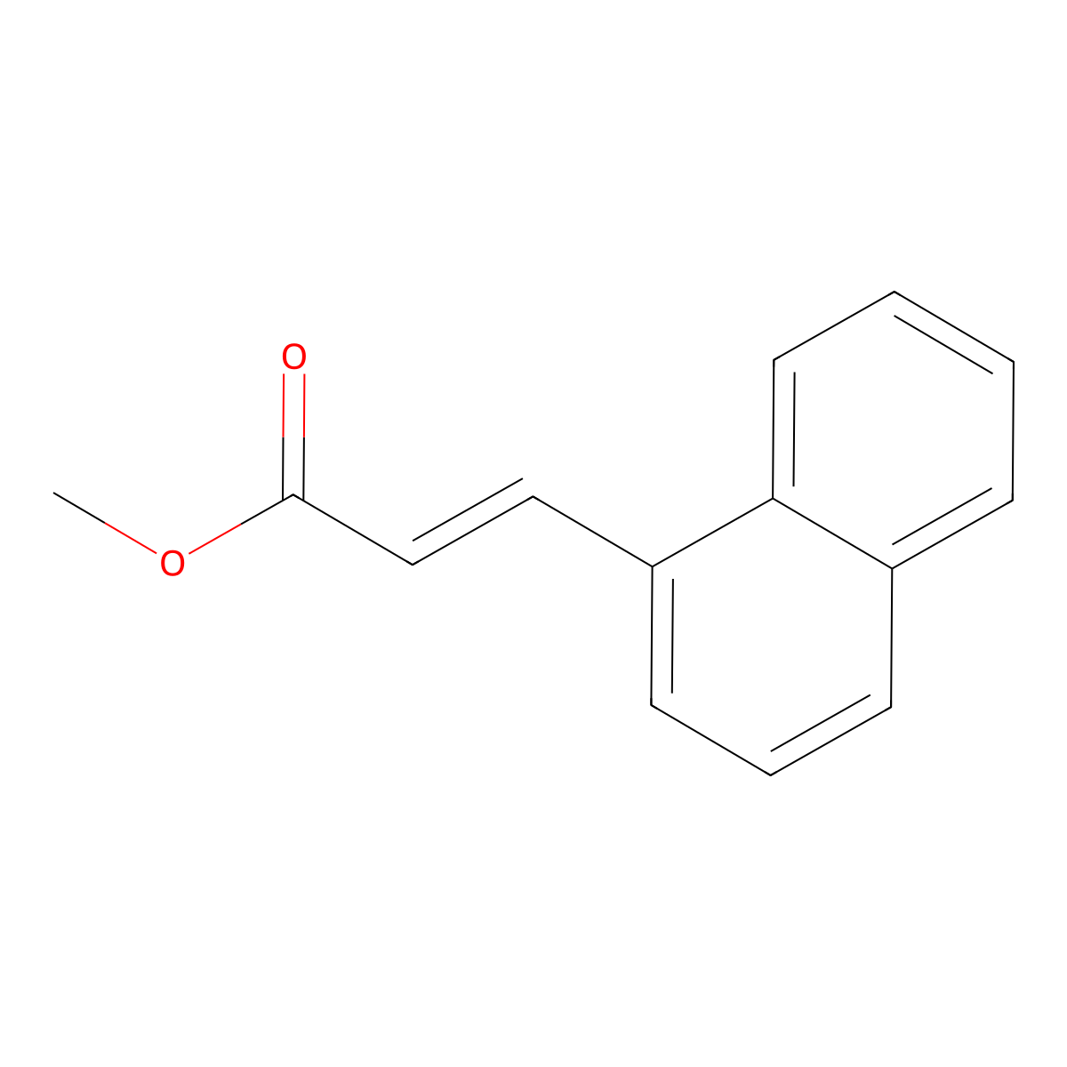 Methyl 3-(naphthalen-1-yl)prop-2-enoate molecular structure, CAS 70556-71-7