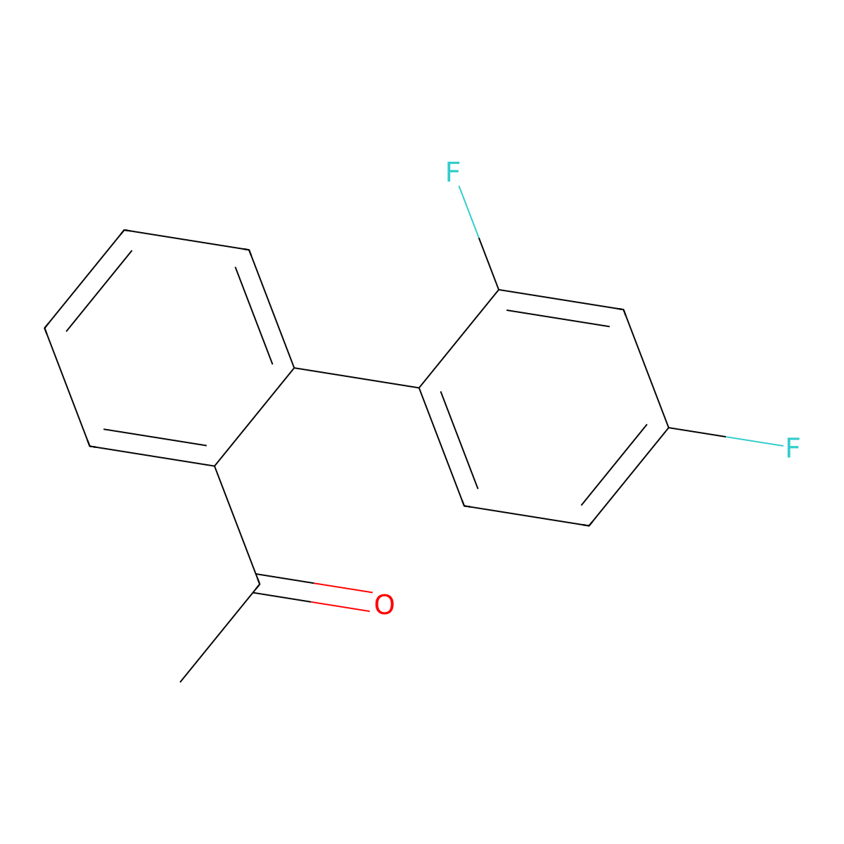 1-(2',4'-Difluoro-1,1'-biphenyl-2-yl)ethanone molecular structure, CAS 705564-12-1