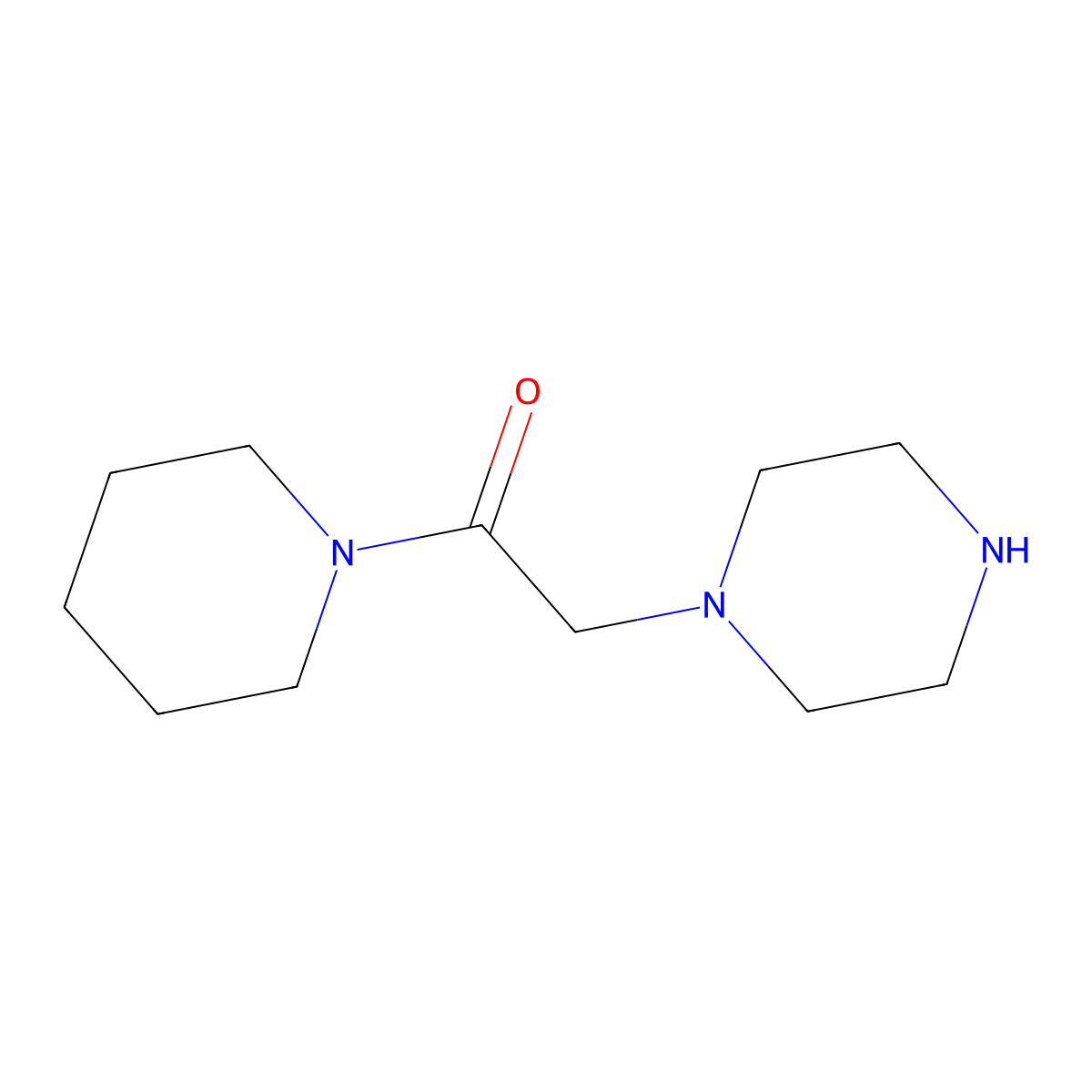 1-(2-Oxo-2-piperidin-1-ylethyl)piperazine molecular structure, CAS 70558-13-3