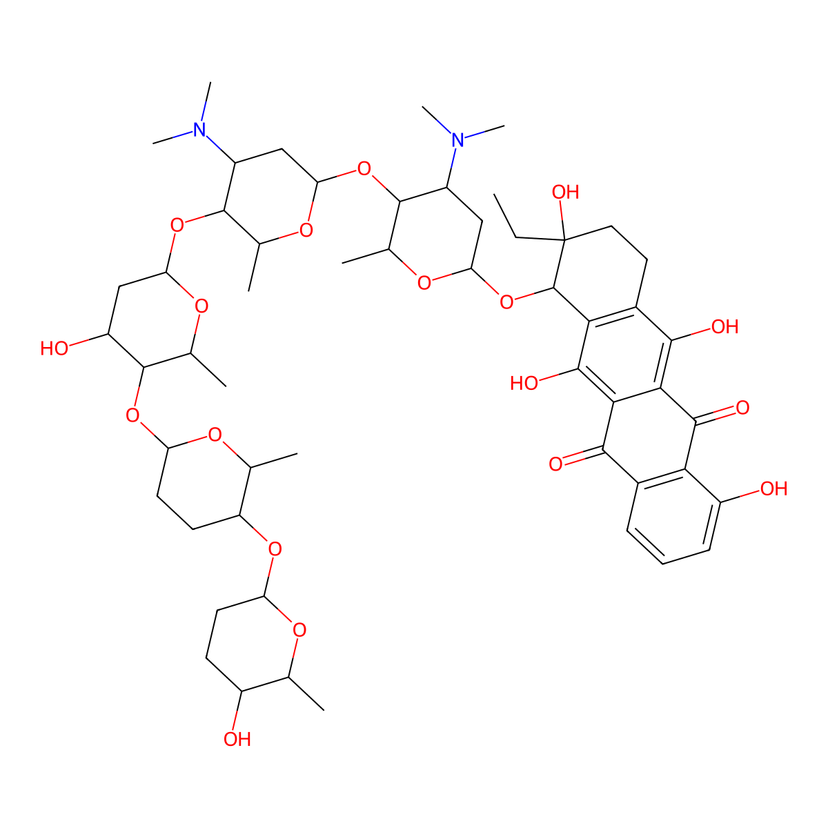 Roseorubicin A molecular structure, CAS 70559-00-1