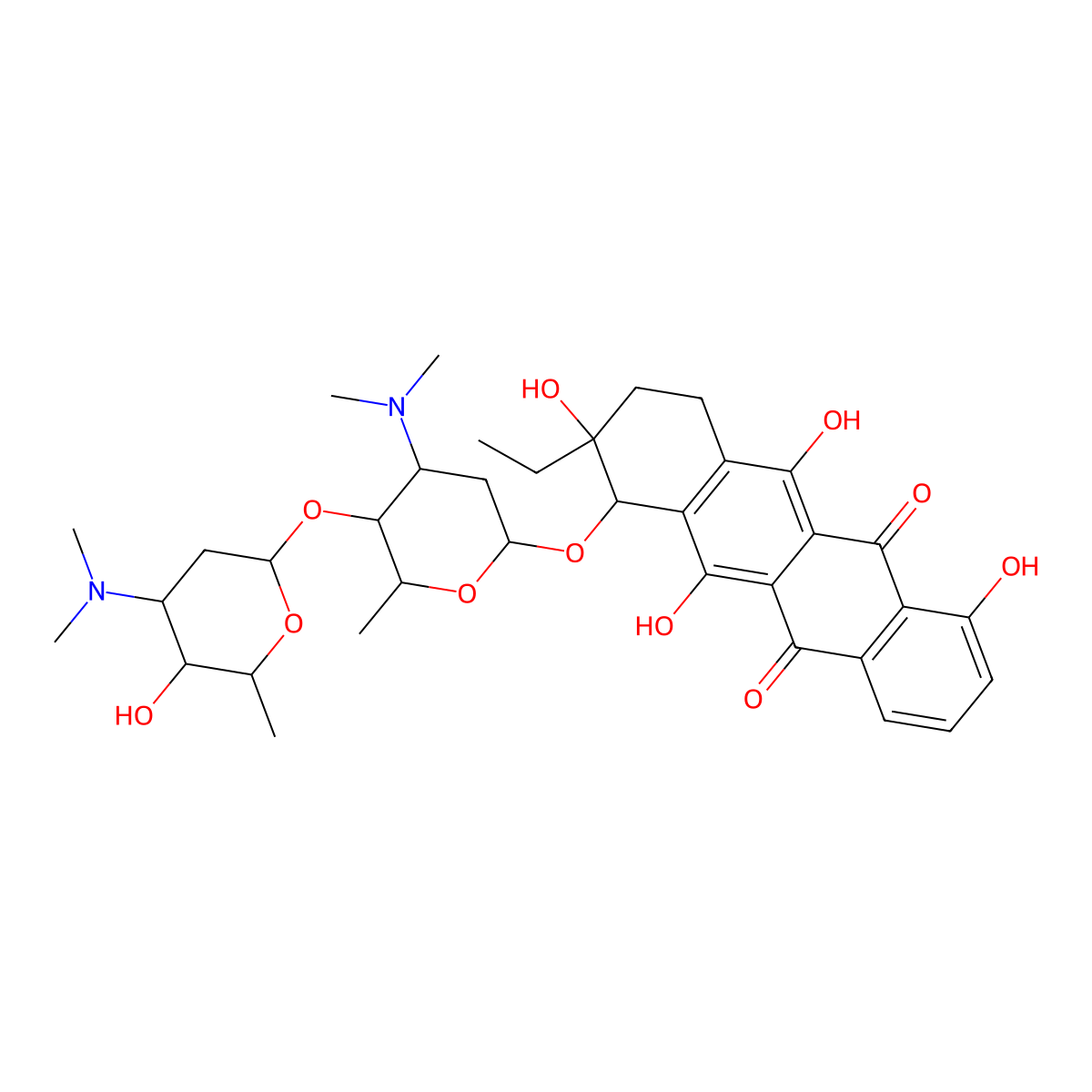 Roseorubicin B molecular structure, CAS 70559-01-2