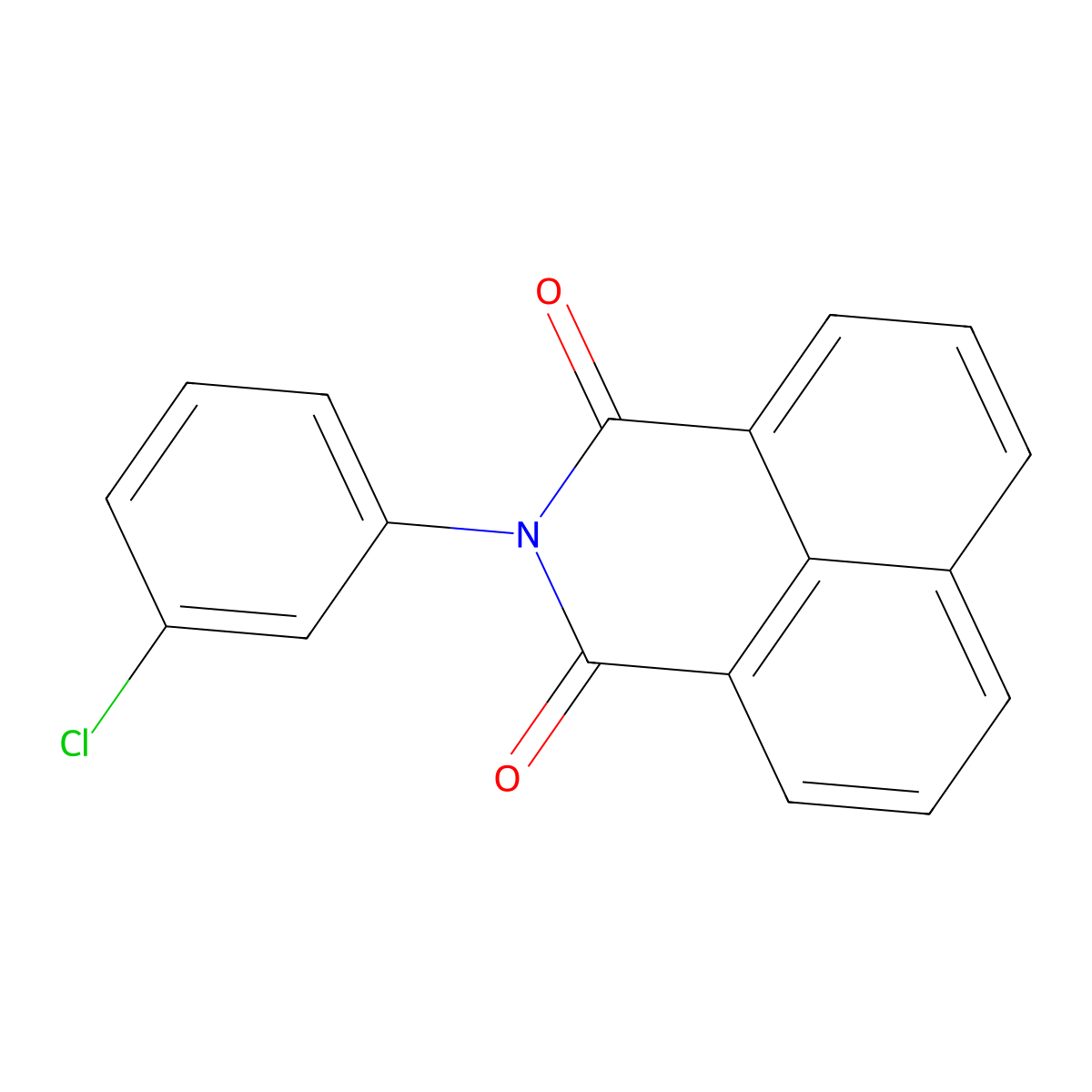 2-(3-chlorophenyl)-1H-benzo[de]isoquinoline-1,3(2H)-dione molecular structure, CAS 7056-70-4
