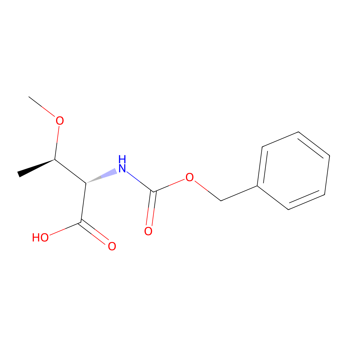 (2S,3R)-2-{[(benzyloxy)carbonyl]amino}-3-methoxybutanoic acid molecular structure, CAS 70561-63-6