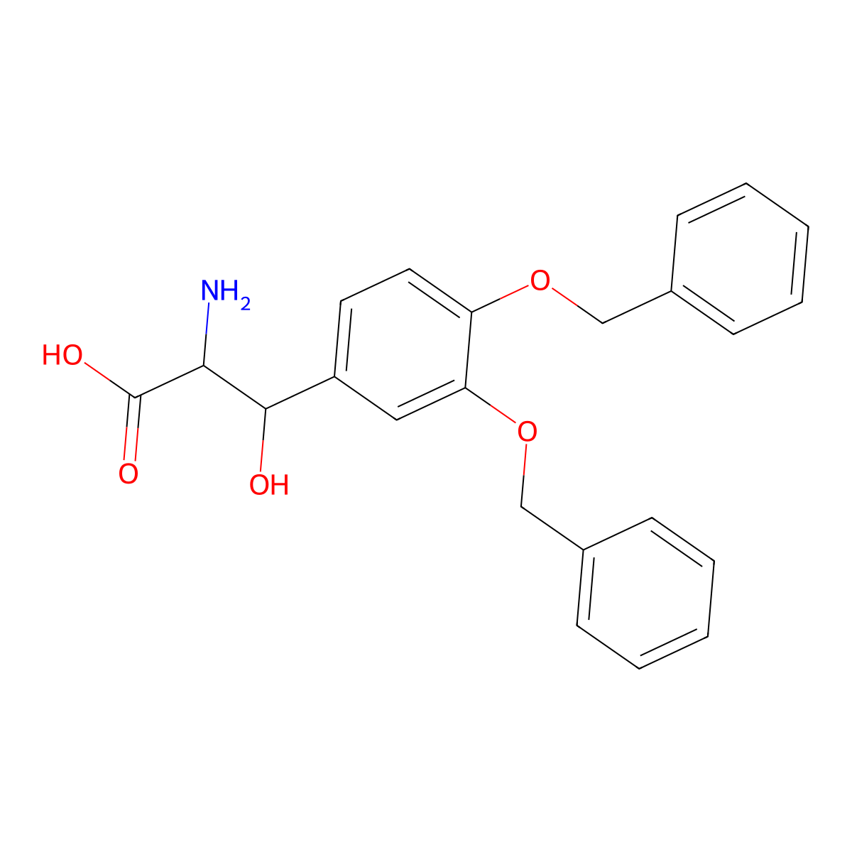 Phenylserine, 3,4-dibenzyloxy- molecular structure, CAS 70561-66-9