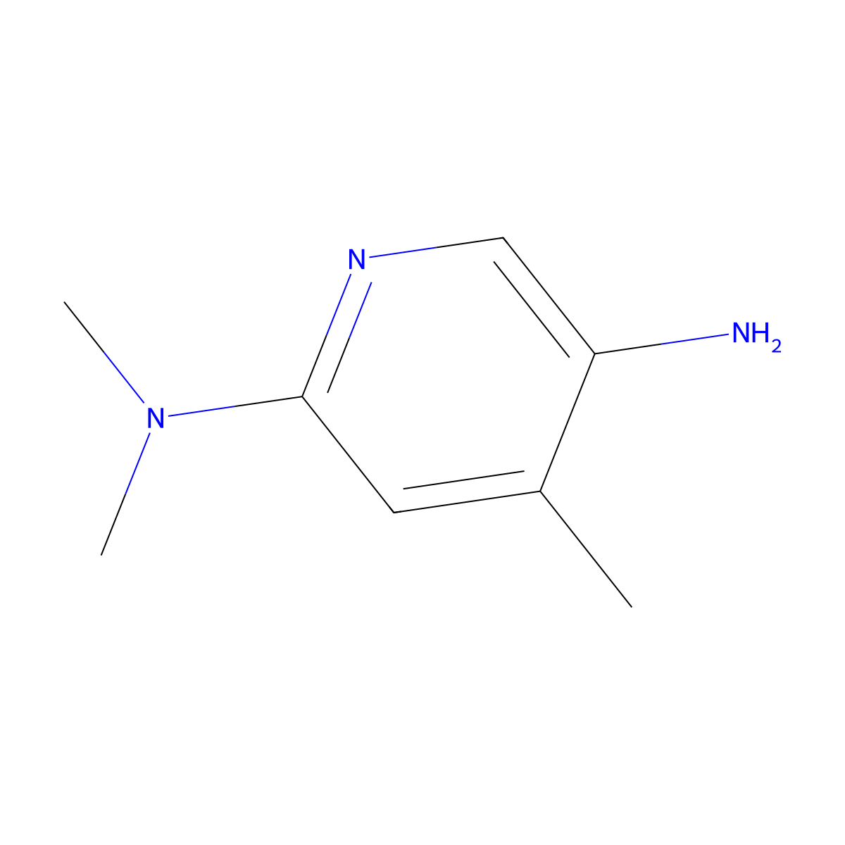 2-(Dimethylamino)-4-methyl-5-aminopyridine 3HCl molecular structure, CAS 70564-08-8