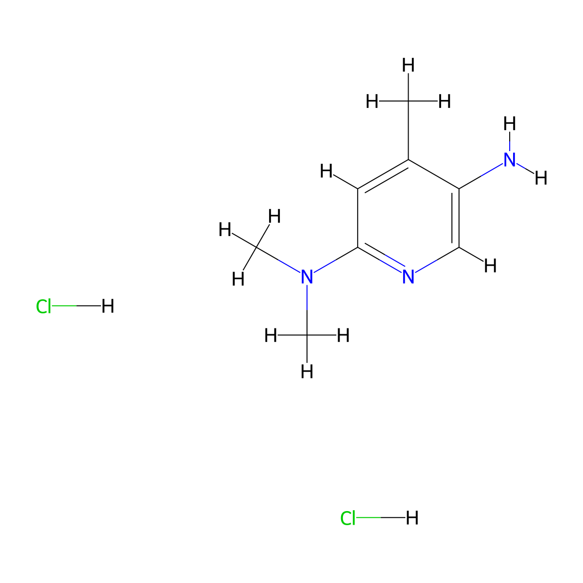 N2,N2,4-trimethylpyridine-2,5-diamine dihydrochloride molecular structure, CAS 70564-09-9