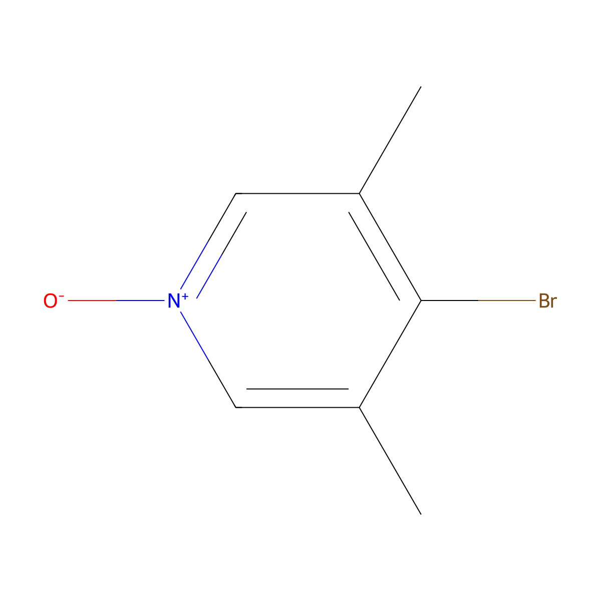 4-Bromo-3,5-dimethylpyridin-1-ium-1-olate molecular structure, CAS 70564-92-0