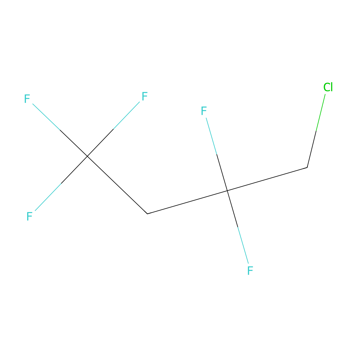 4-Chloro-1,1,1,3,3-pentafluorobutane molecular structure, CAS 70566-48-2