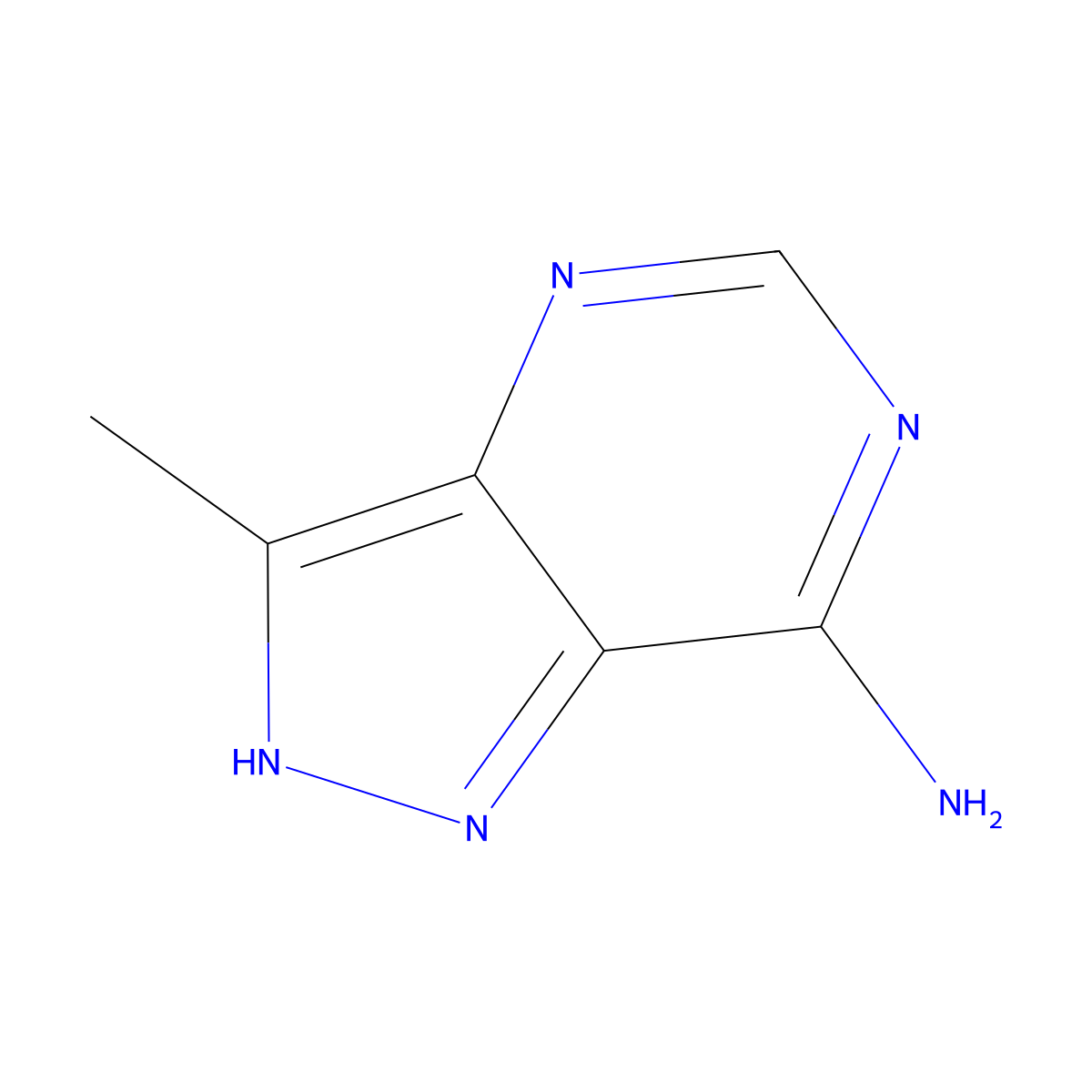 3-Methyl-2h-pyrazolo[4,3-d]pyrimidin-7-amine molecular structure, CAS 7057-22-9