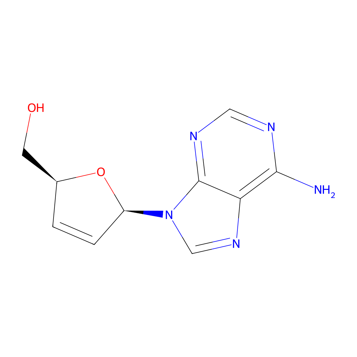 2',3'-Didehydro-2',3'-dideoxyadenosine molecular structure, CAS 7057-48-9