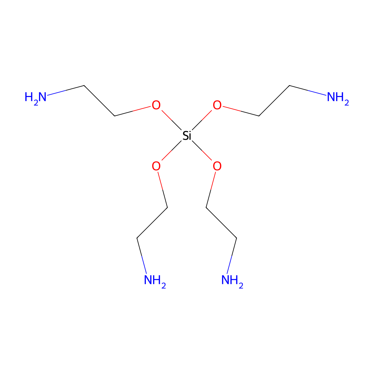 Silicic acid (H4SiO4), tetrakis(2-aminoethyl) ester molecular structure, CAS 7057-73-0