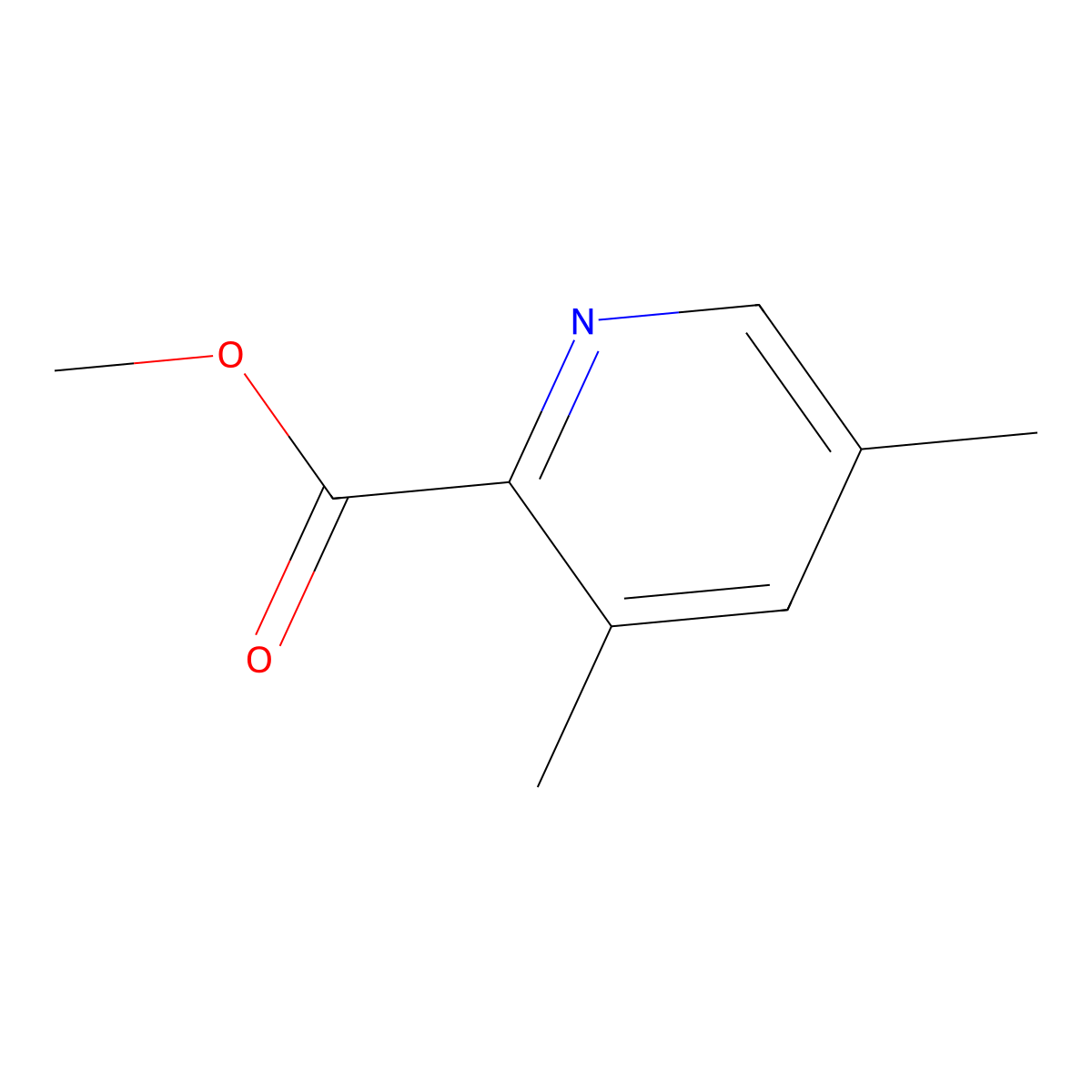 Methyl 3,5-dimethylpicolinate molecular structure, CAS 70580-30-2