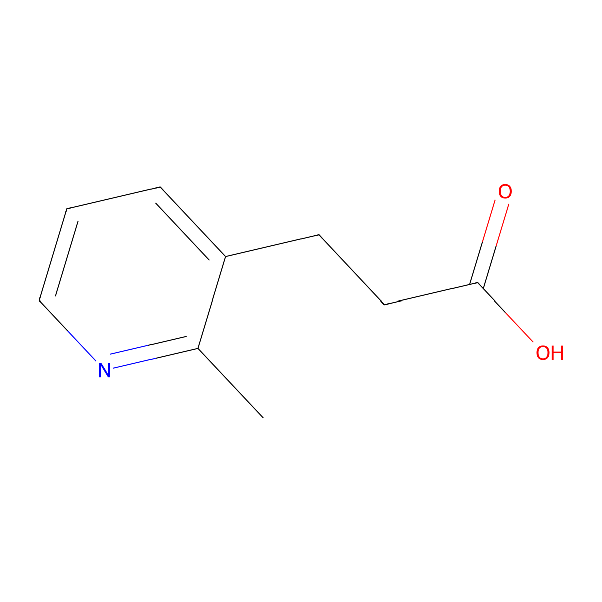 3-(2-Methyl-pyridin-3-YL)-propionic acid molecular structure, CAS 70580-36-8