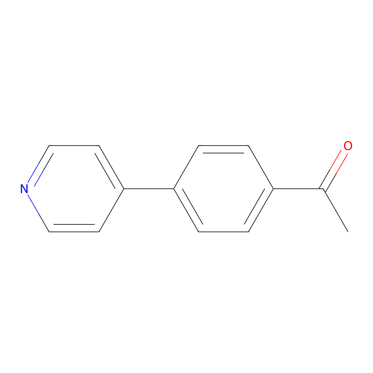 1-[4-(Pyridin-4-yl)phenyl]ethan-1-one molecular structure, CAS 70581-00-9