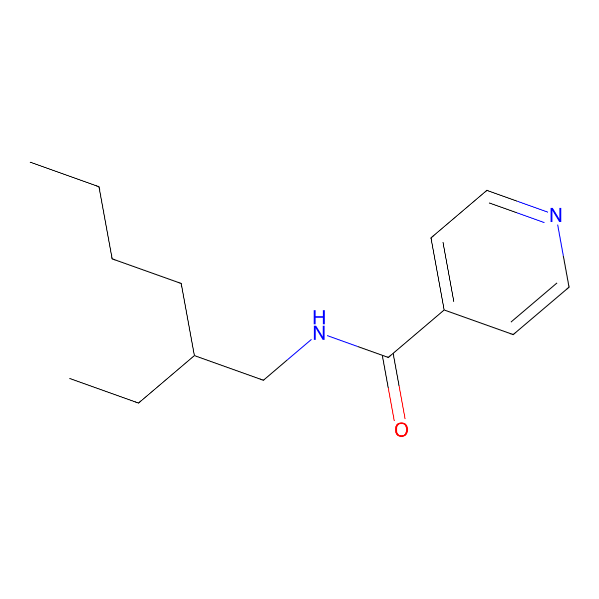 N-(2-ethylhexyl)pyridine-4-carboxamide molecular structure, CAS 70581-01-0