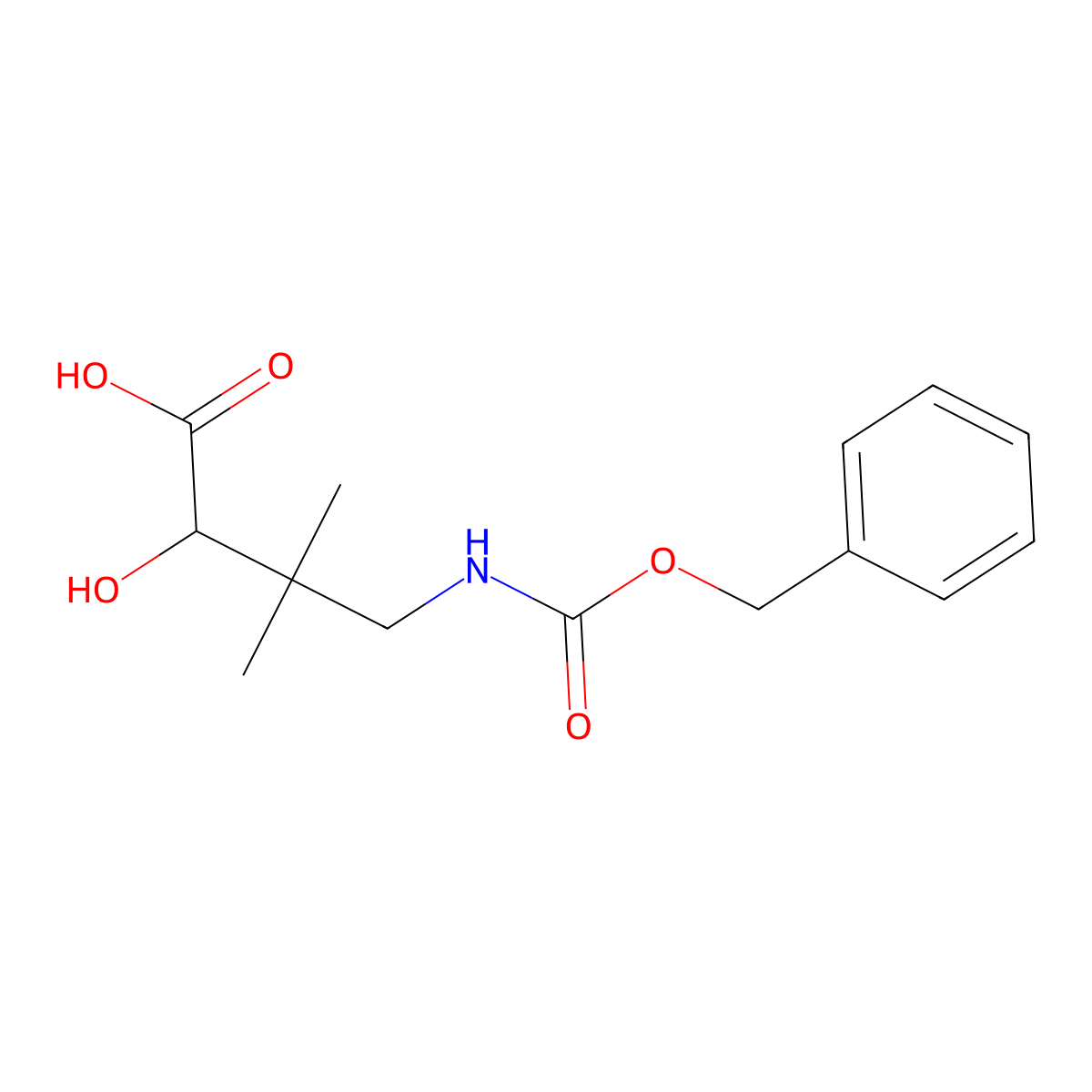 4-{[(Benzyloxy)carbonyl]amino}-2-hydroxy-3,3-dimethylbutanoic acid molecular structure, CAS 70582-12-6