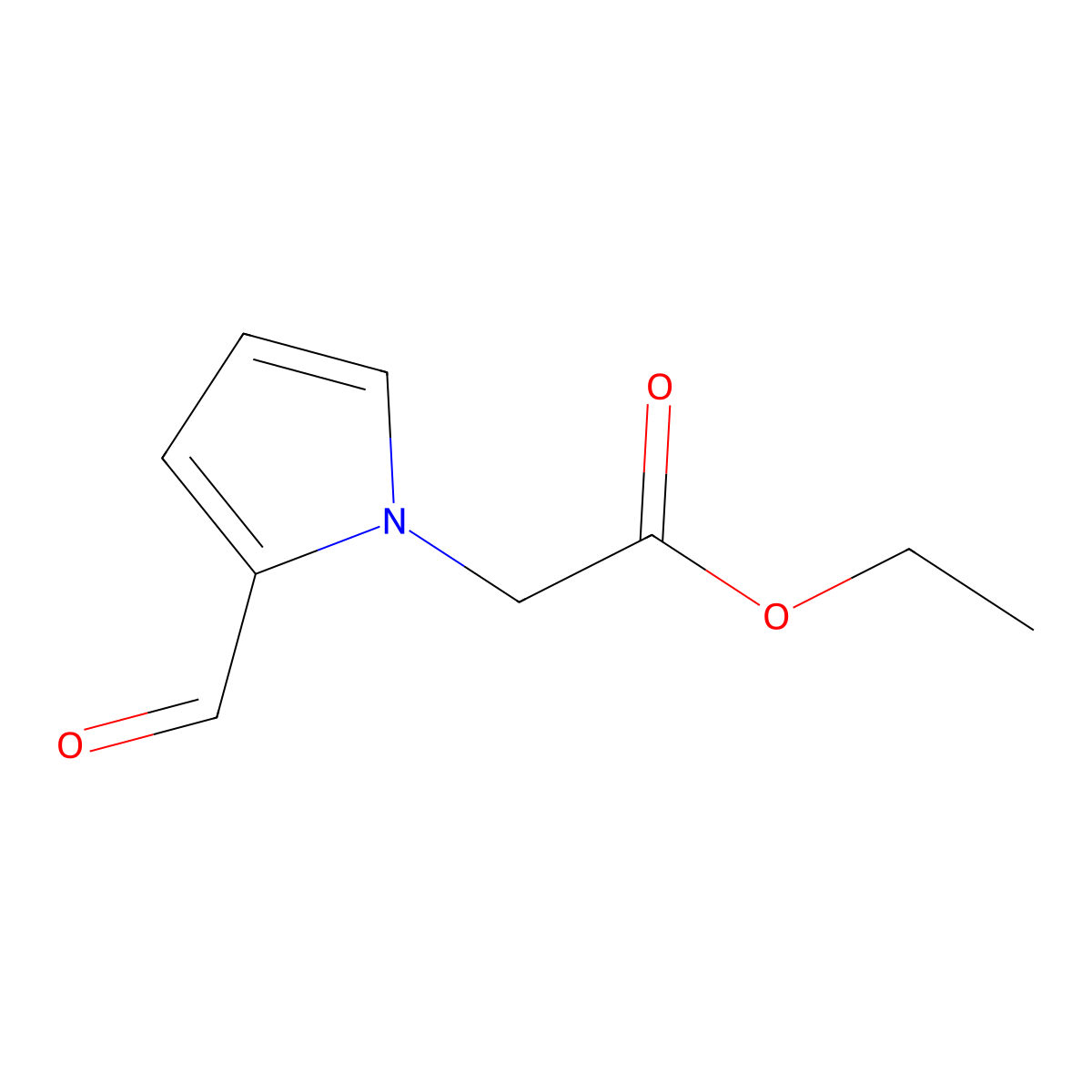 ethyl (2-formyl-1H-pyrrol-1-yl)acetate molecular structure, CAS 70582-73-9