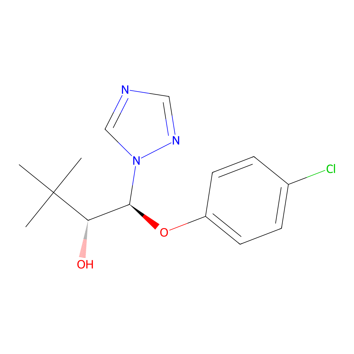Triadimenol A molecular structure, CAS 70585-35-2