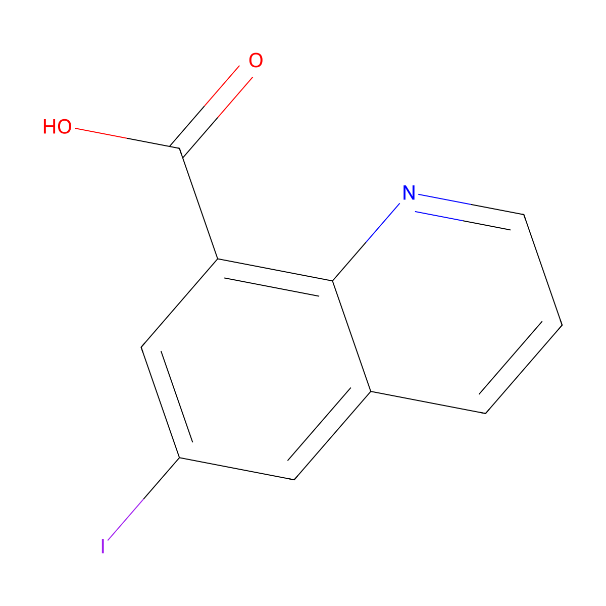 6-Iodo-8-quinolinecarboxylic acid molecular structure, CAS 70585-50-1