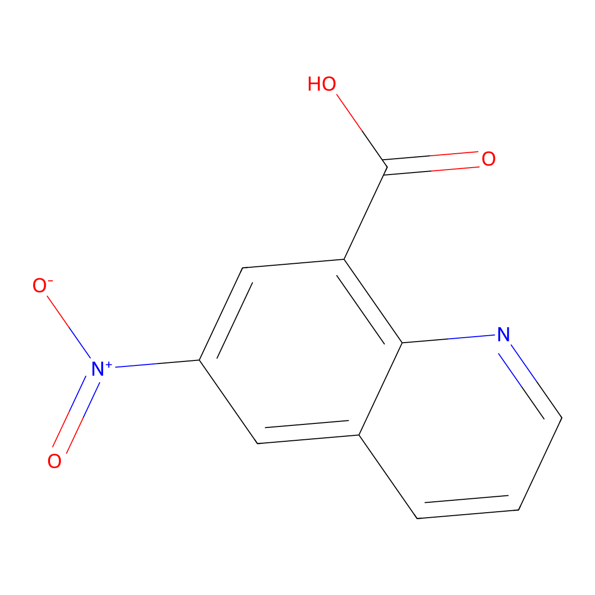 6-Nitro-8-quinolinecarboxylic acid molecular structure, CAS 70585-52-3