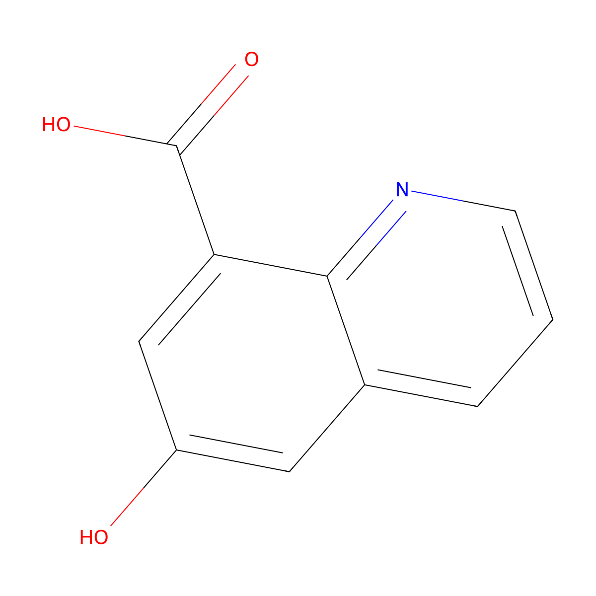 6-Hydroxyquinoline-8-carboxylic acid molecular structure, CAS 70585-55-6