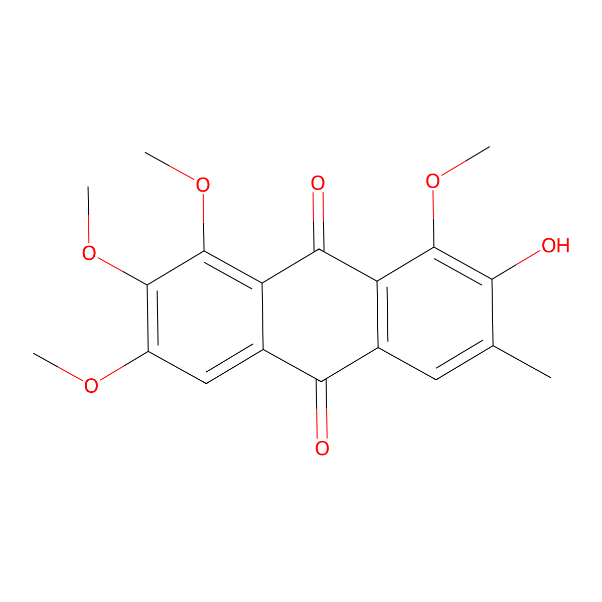 Chrysoobtusin molecular structure, CAS 70588-06-6