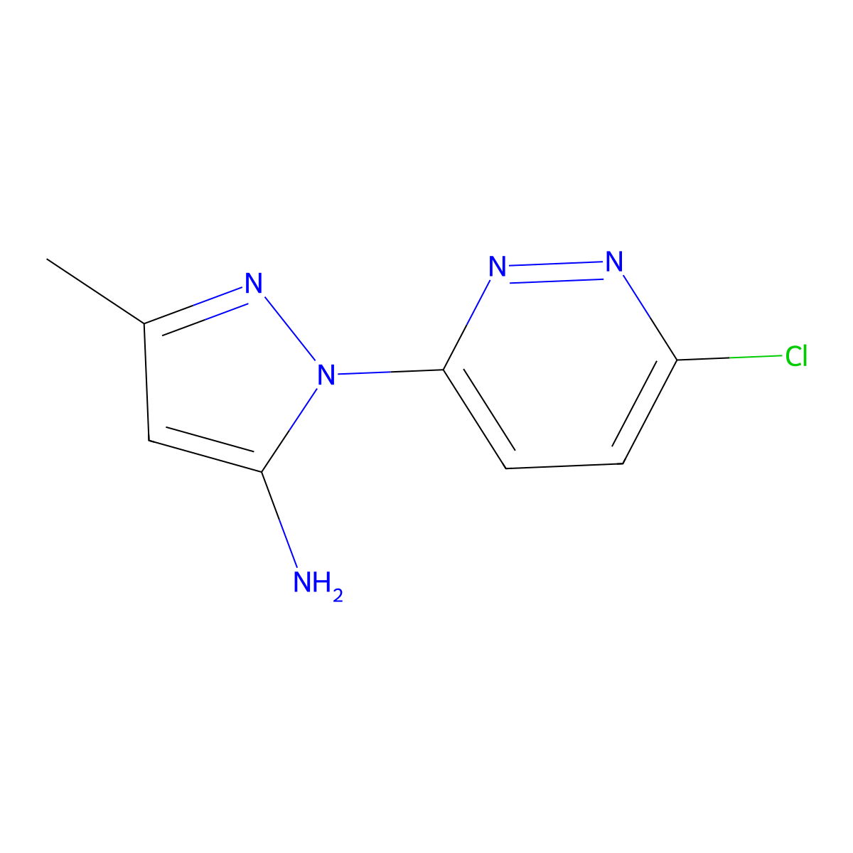 1-(6-chloropyridazin-3-yl)-3-methyl-1H-pyrazol-5-amine molecular structure, CAS 70588-91-9
