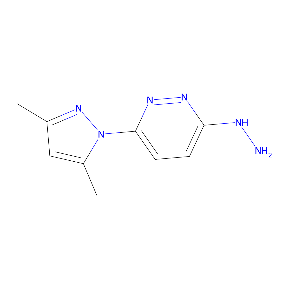 3-(3,5-Dimethyl-1H-pyrazol-1-YL)-6-hydrazinopyridazine molecular structure, CAS 70589-04-7