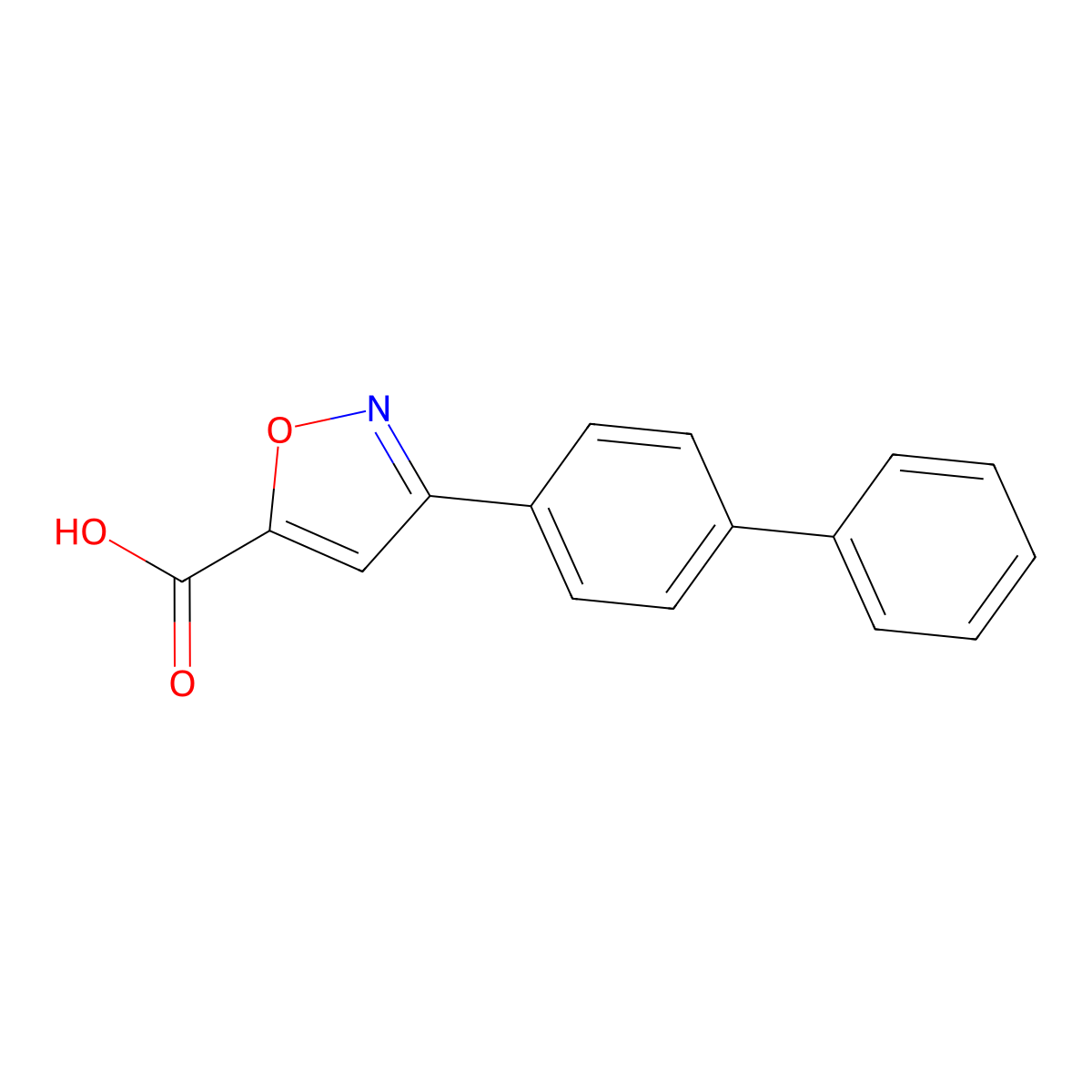 3-(4-Phenylphenyl)-1,2-oxazole-5-carboxylic acid molecular structure, CAS 70589-46-7