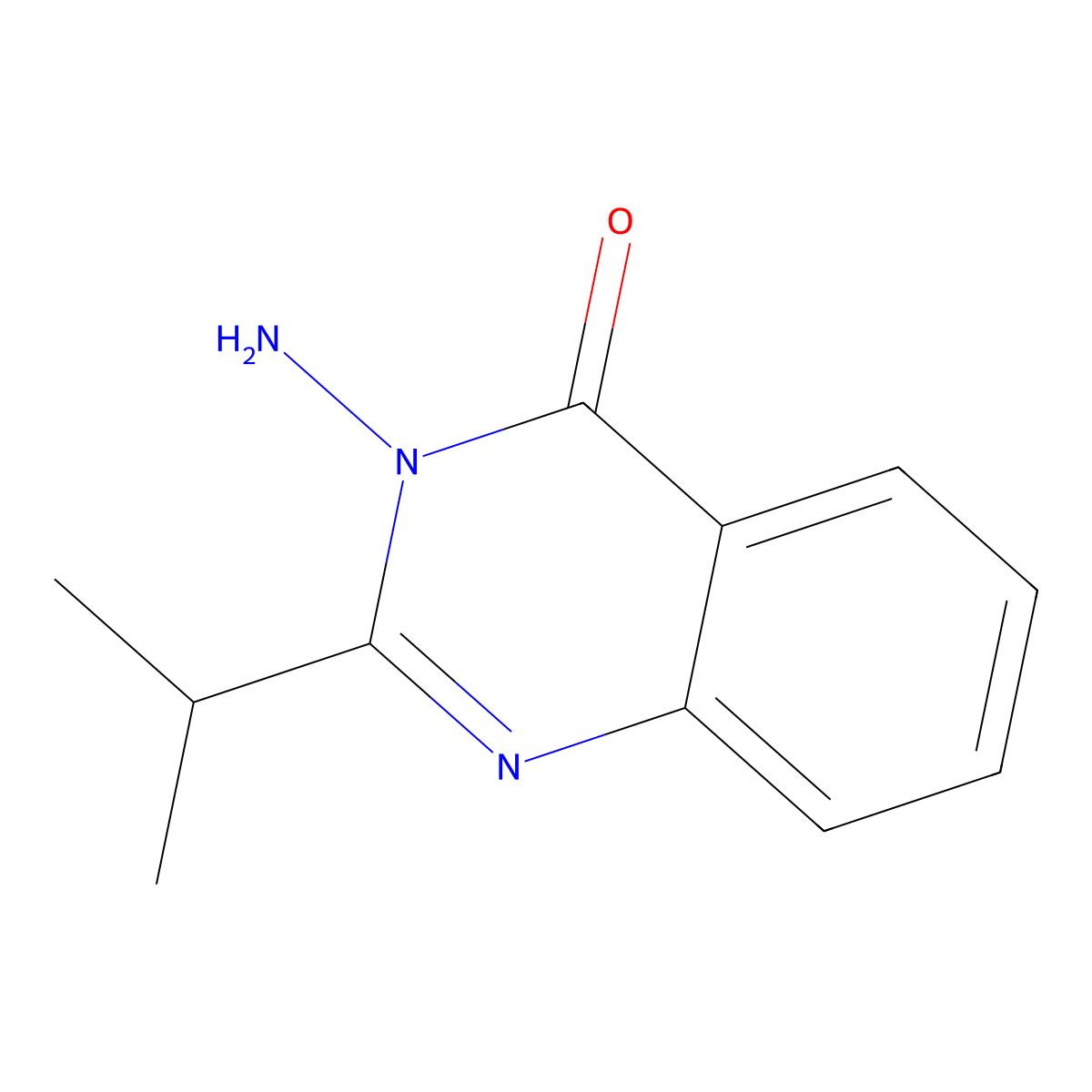 3-Amino-2-isopropyl-4(3H)-quinazolinone molecular structure, CAS 70589-51-4