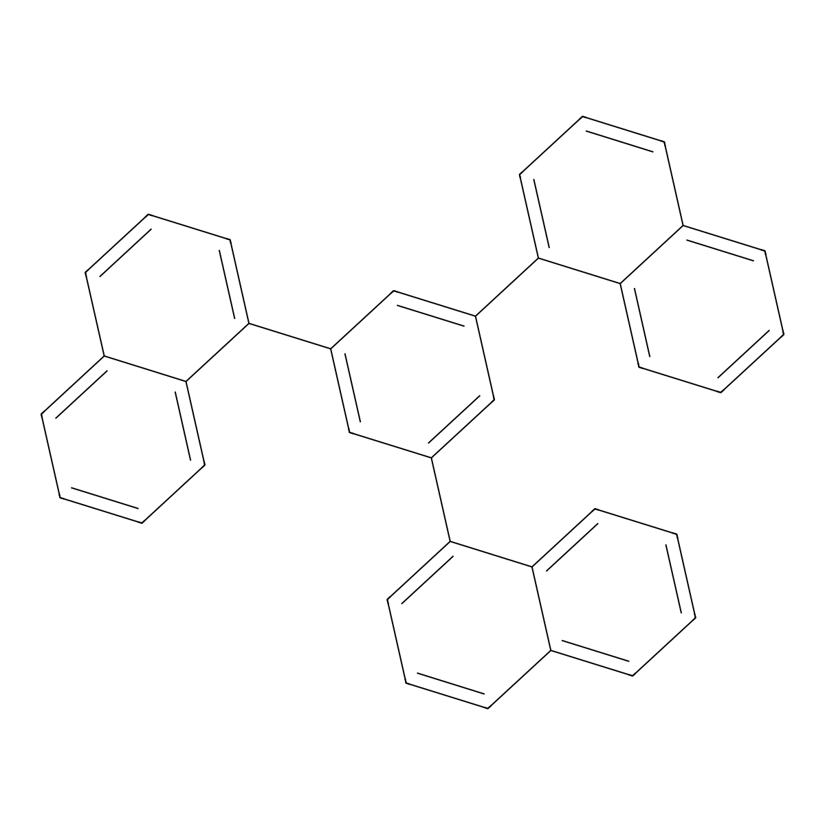 1,3,5-Tri(1-naphthyl)benzene molecular structure, CAS 7059-70-3