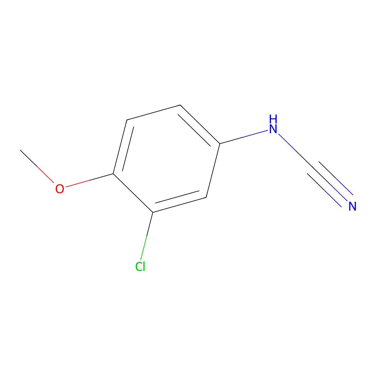 [(3-Chloro-4-methoxyphenyl)amino]carbonitrile molecular structure, CAS 70590-15-7