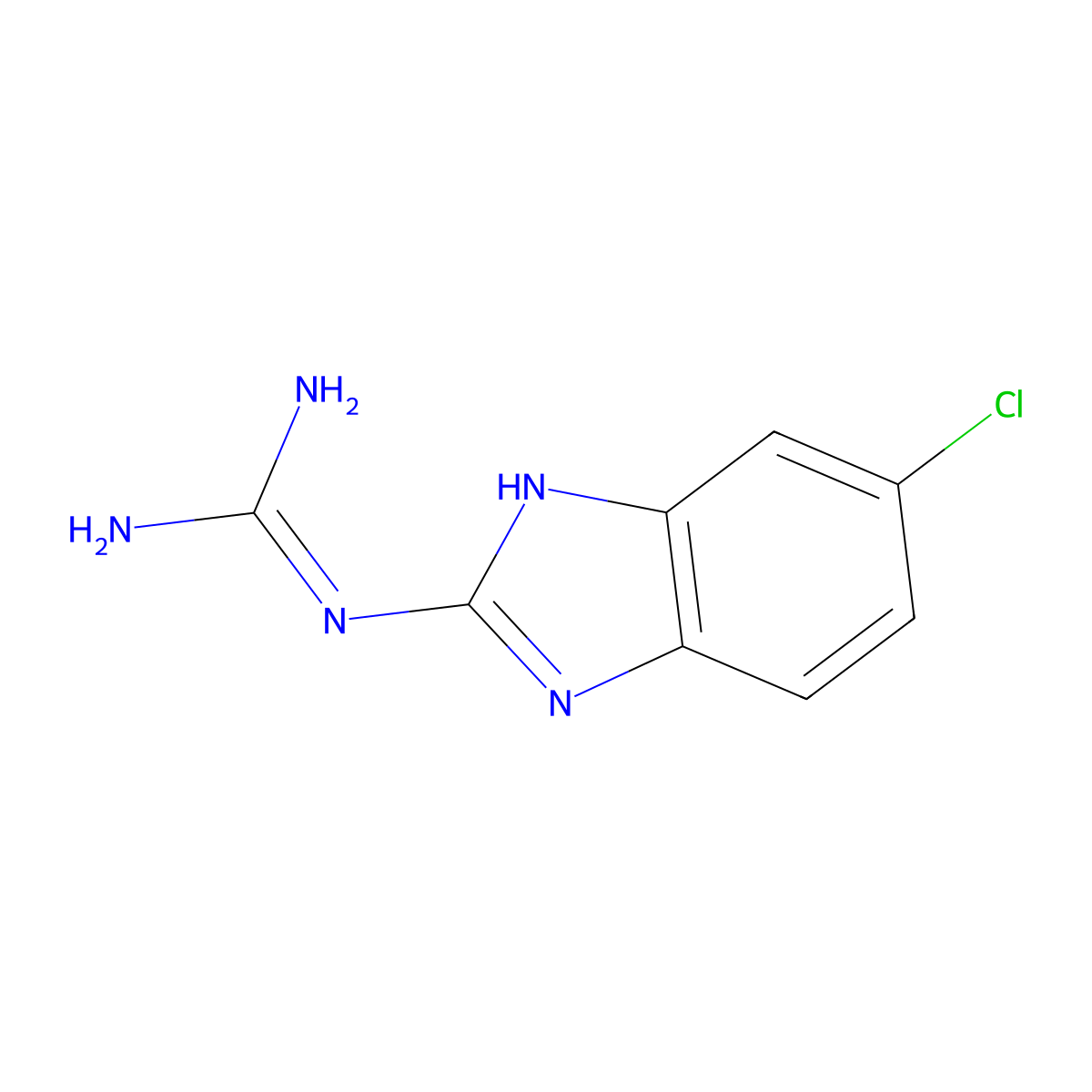 5-Chloro-2-guanidinobenzimidazole molecular structure, CAS 70590-32-8
