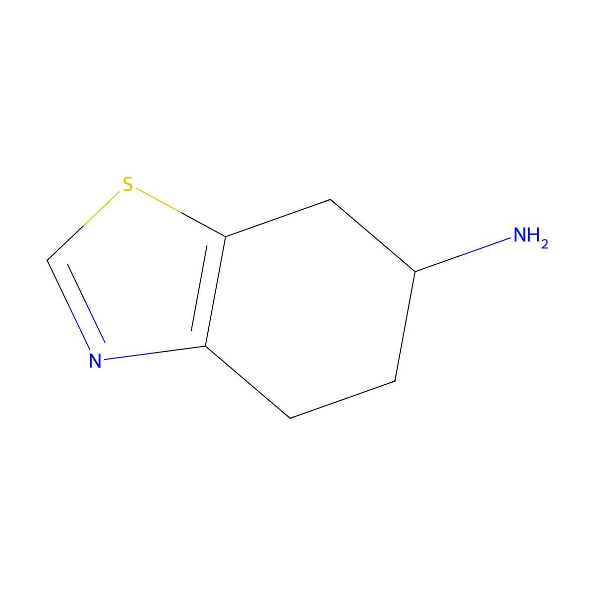 4,5,6,7-Tetrahydrobenzo[d]thiazol-6-amine molecular structure, CAS 70590-66-8