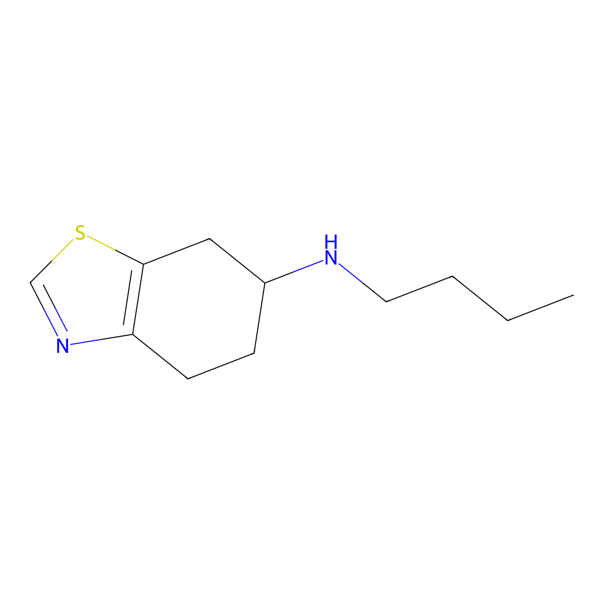N-butyl-4,5,6,7-tetrahydro-1,3-benzothiazol-6-amine molecular structure, CAS 70590-67-9