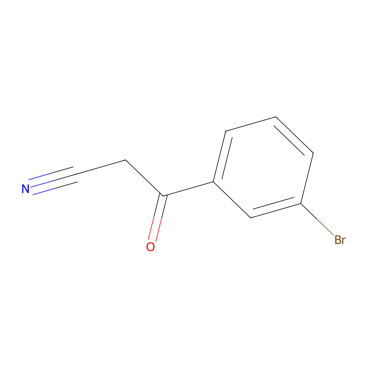 3-(3-Bromophenyl)-3-oxopropanenitrile molecular structure, CAS 70591-86-5