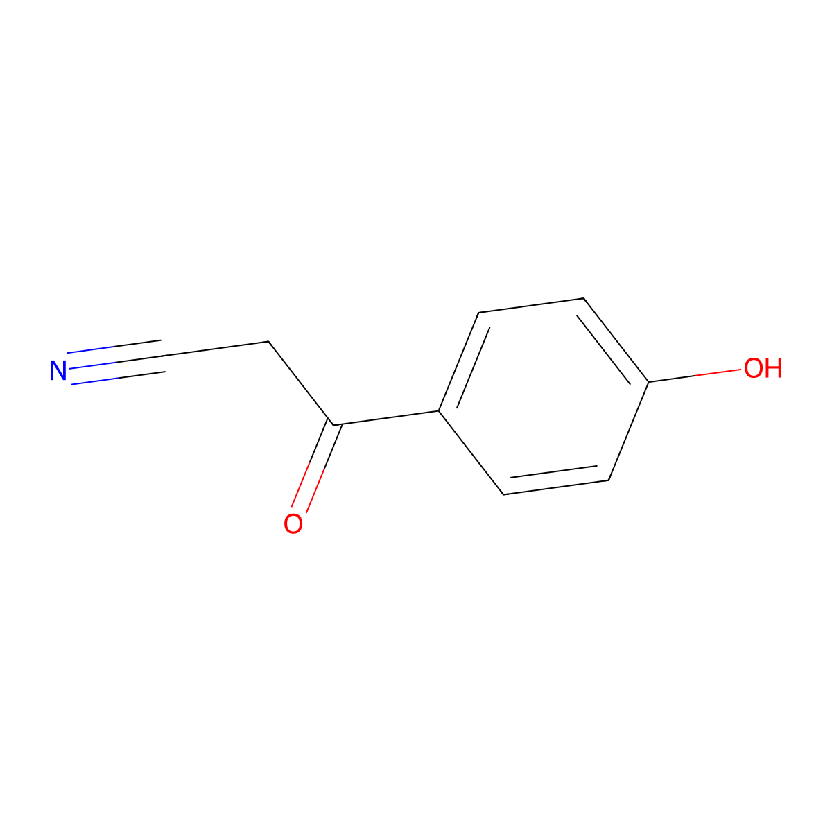 3-(4-Hydroxyphenyl)-3-oxopropanenitrile molecular structure, CAS 70591-87-6
