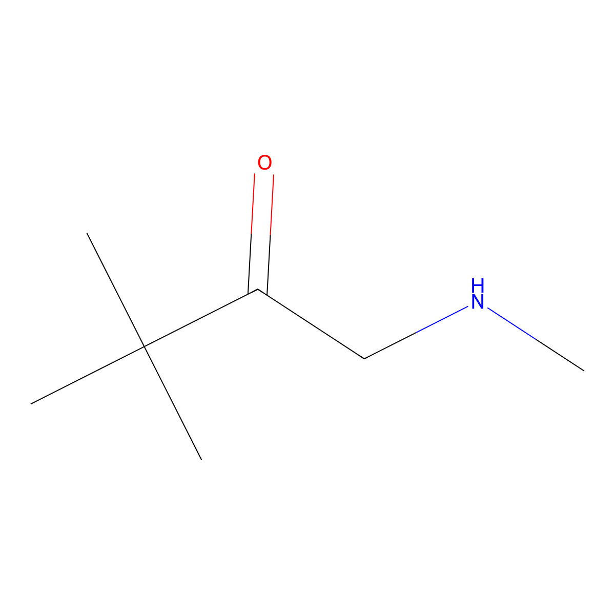3,3-Dimethyl-1-(methylamino)-2-butanone molecular structure, CAS 70591-89-8