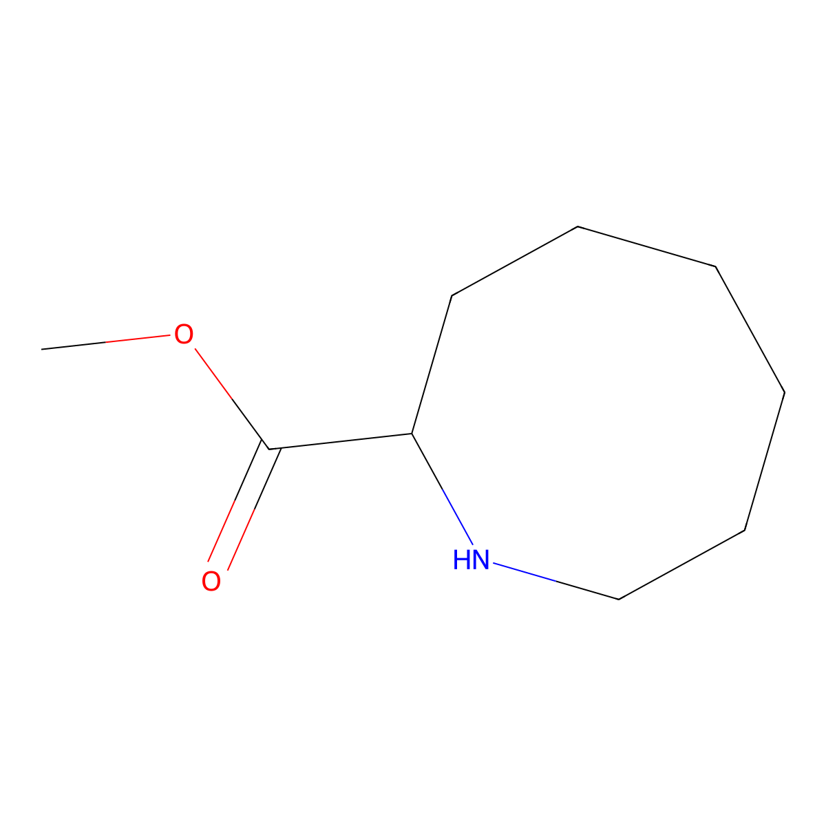 Methyl azocane-2-carboxylate molecular structure, CAS 705916-37-6