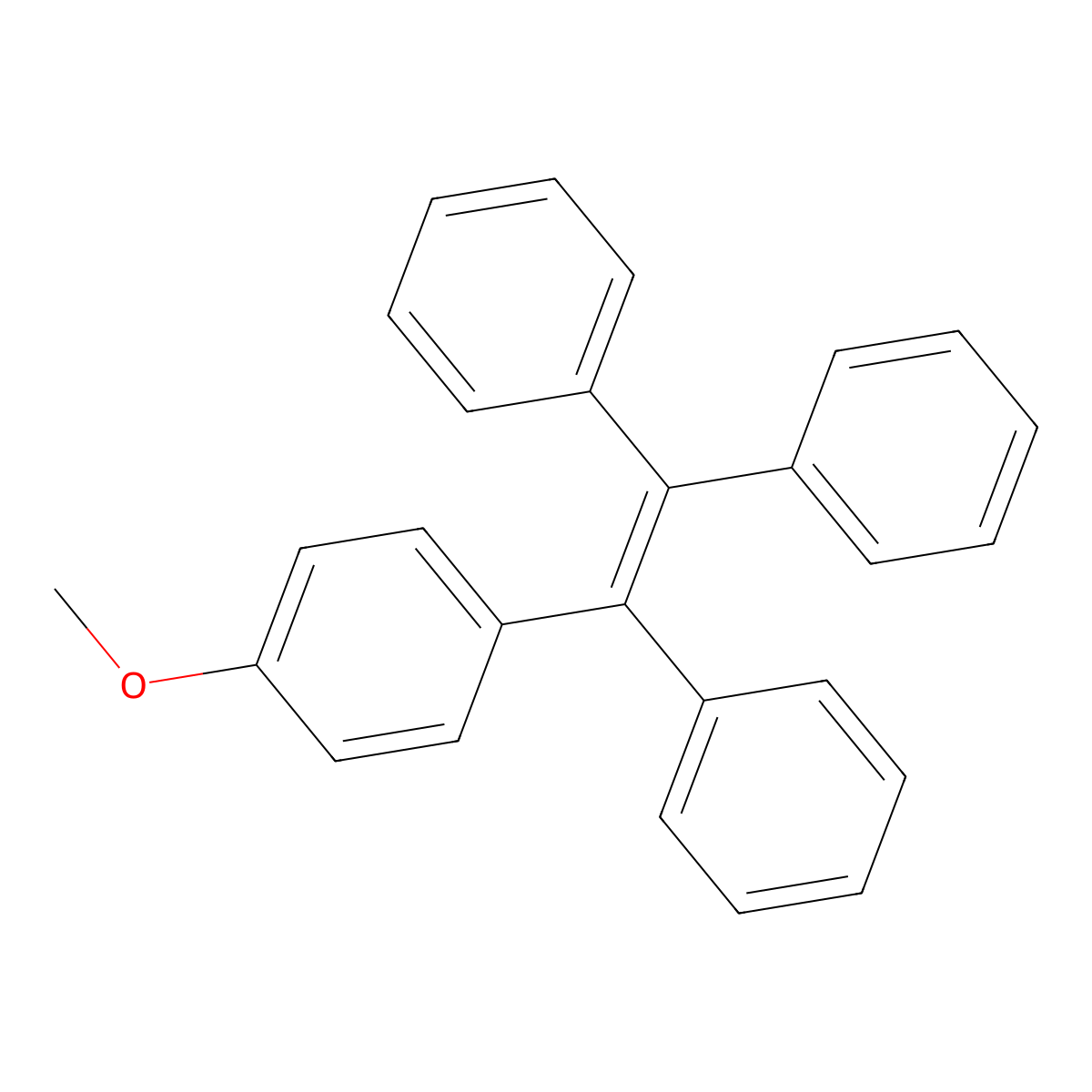 Benzene, 1-methoxy-4-(triphenylethenyl)- molecular structure, CAS 70592-05-1