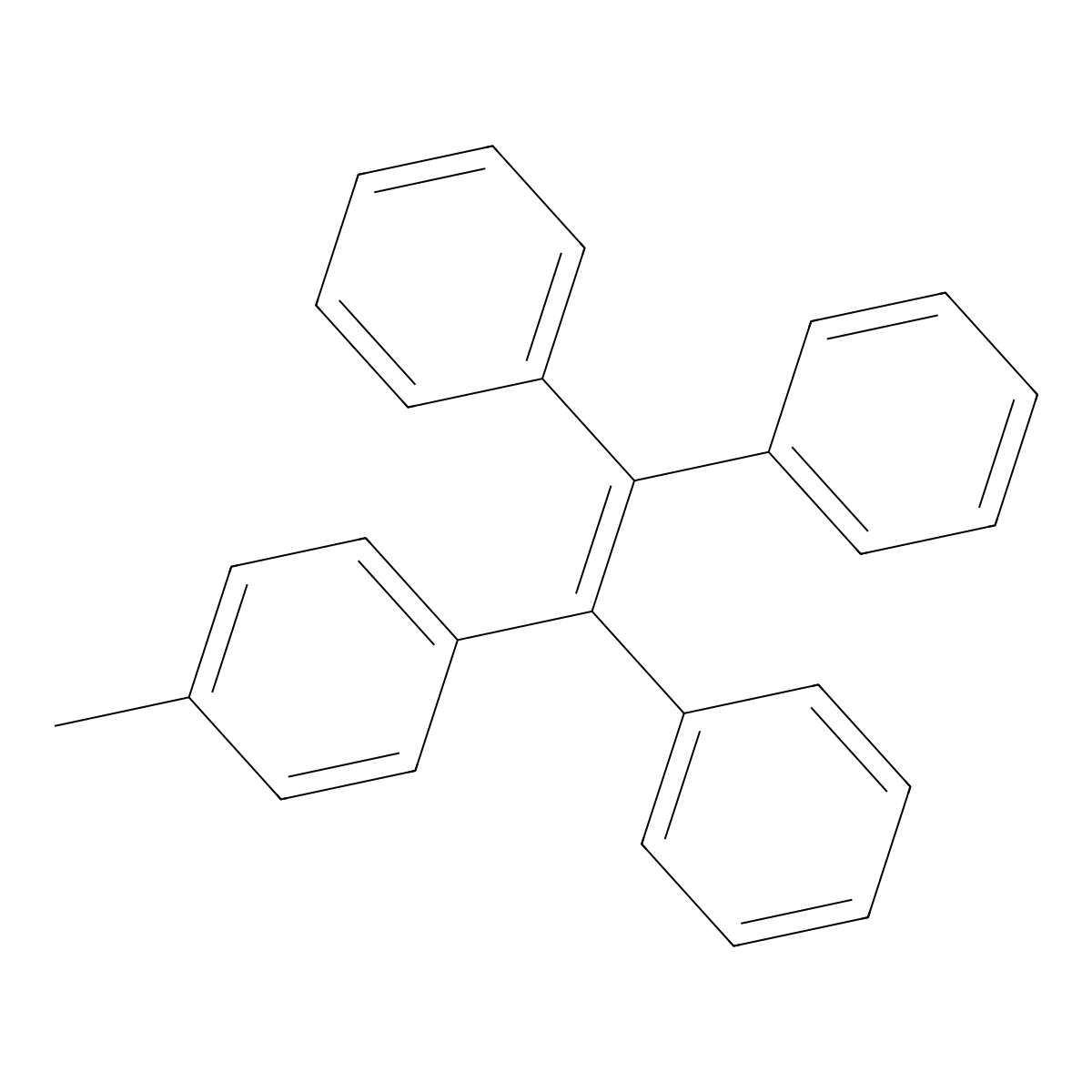 (2-(P-tolyl)ethene-1,1,2-triyl)tribenzene molecular structure, CAS 70592-06-2