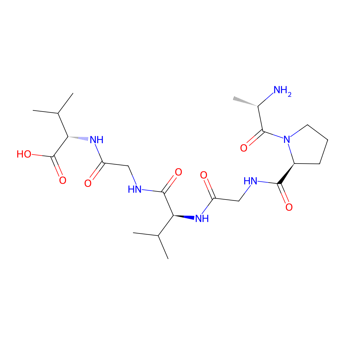 Hexapeptide-12 molecular structure, CAS 70592-18-6