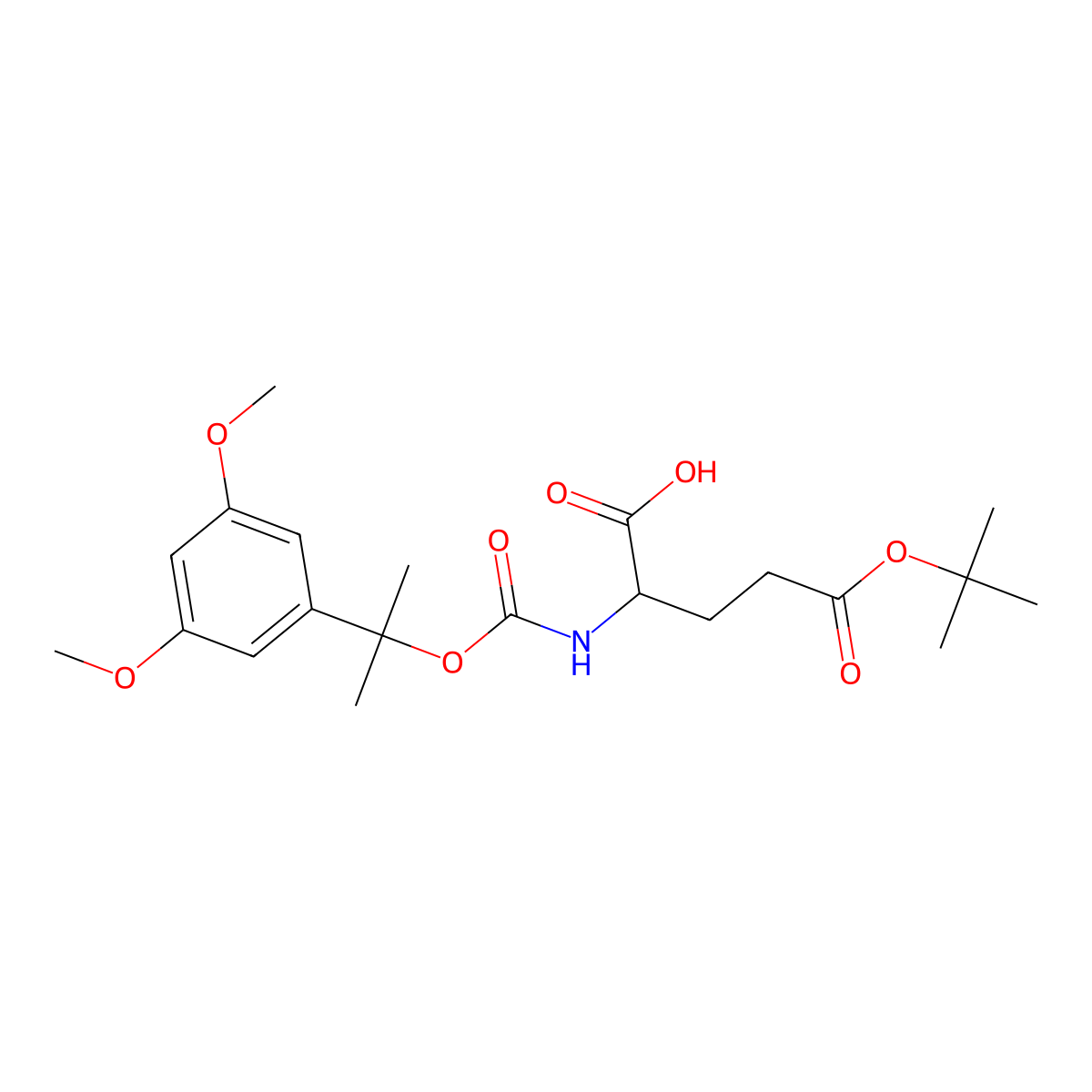 5-(1,1-Dimethylethyl) hydrogen N-[[1-(3,5-dimethoxyphenyl)-1-methylethoxy]carbonyl]-L-glutamate molecular structure, CAS 70592-63-1