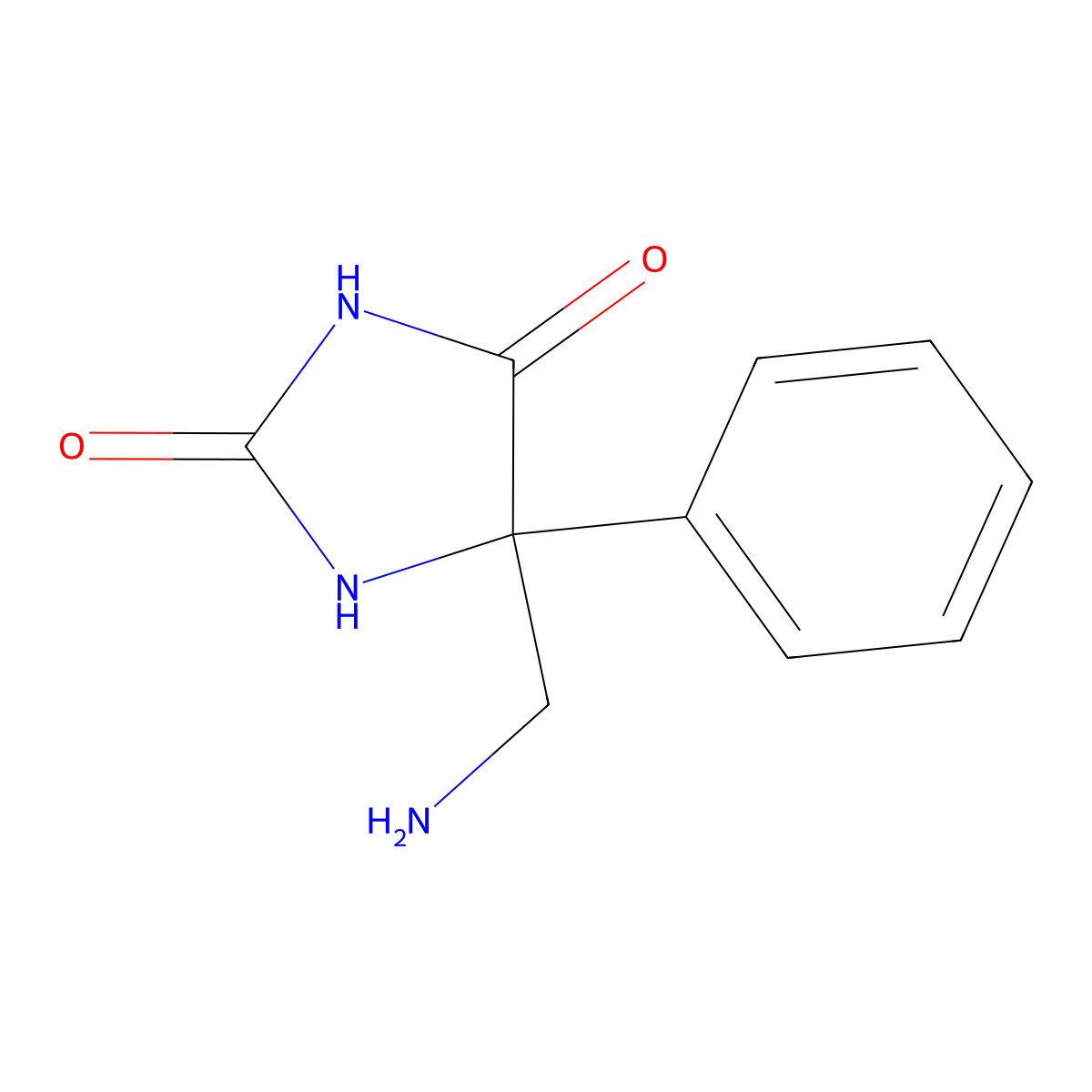 5-(Aminomethyl)-5-phenylimidazolidine-2,4-dione molecular structure, CAS 705923-01-9