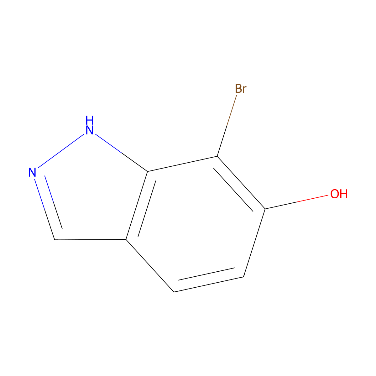 7-bromo-1H-indazol-6-ol molecular structure, CAS 705927-37-3