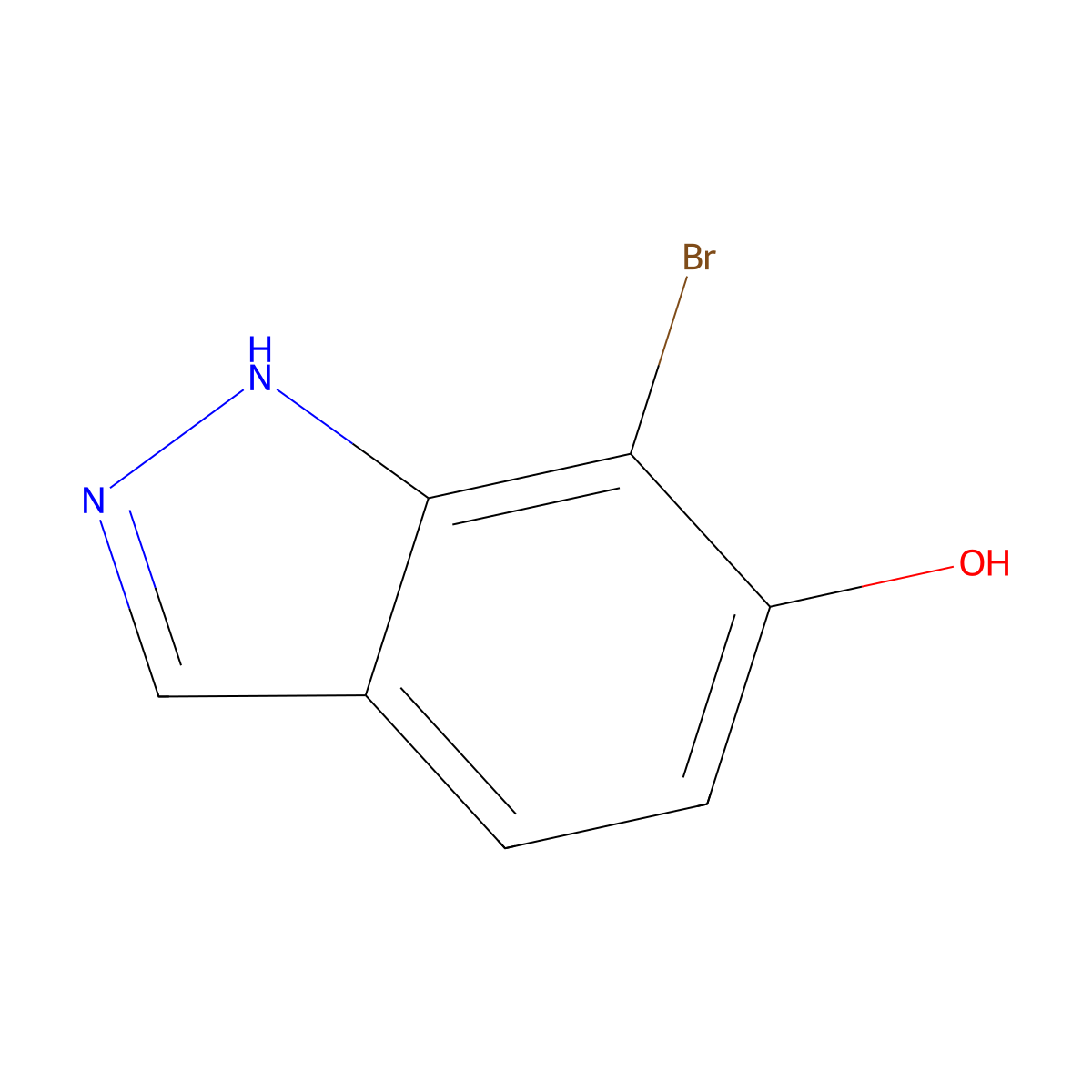 7-bromo-1H-indazol-6-ol molecular structure, CAS 705927-37-3