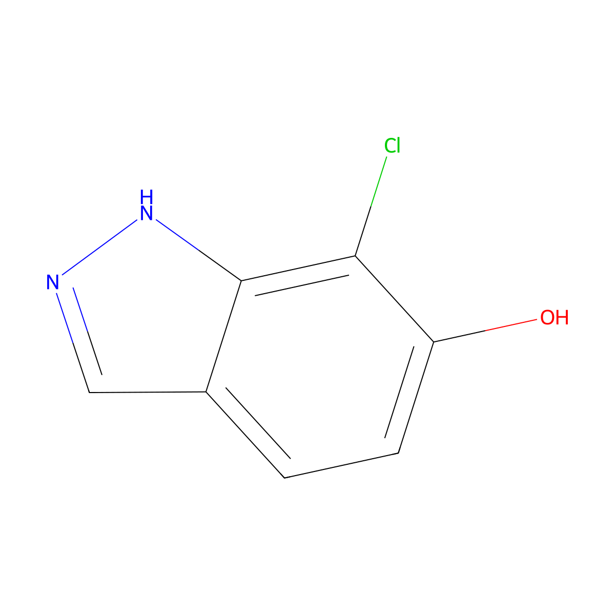 7-Chloro-1H-indazol-6-OL molecular structure, CAS 705927-38-4