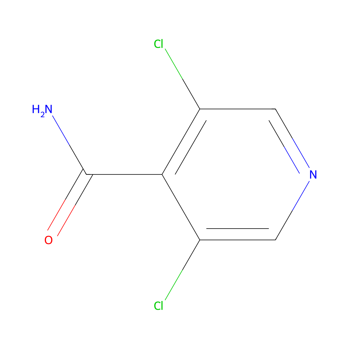3,5-Dichloroisonicotinamide molecular structure, CAS 70593-51-0