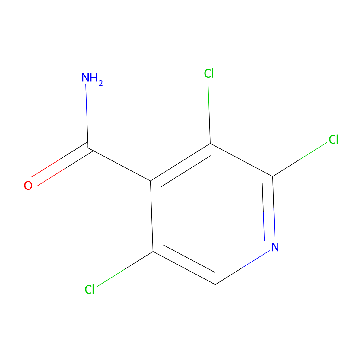 2,3,5-Trichloroisonicotinamide molecular structure, CAS 70593-53-2